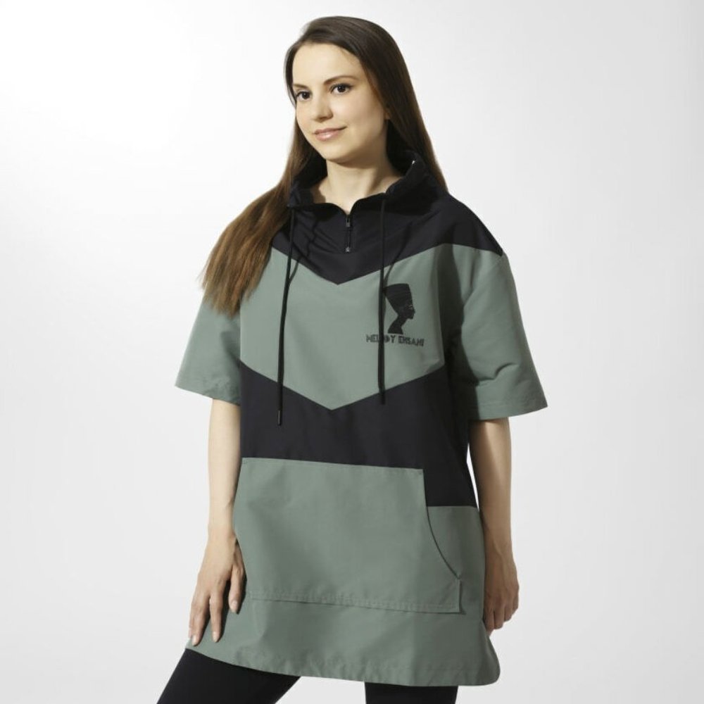 Reebok Melody Ehsani Green Black Windbreaker Jacket BQ5037 $90 Retail